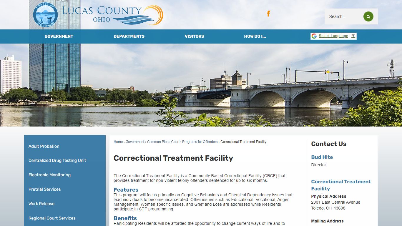 Correctional Treatment Facility | Lucas County, OH - Official Website